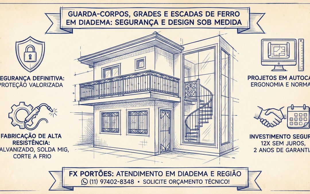 Guarda-Corpos, Grades e Escadas de Ferro em Diadema: Segurança Estrutural e Design Sob Medida